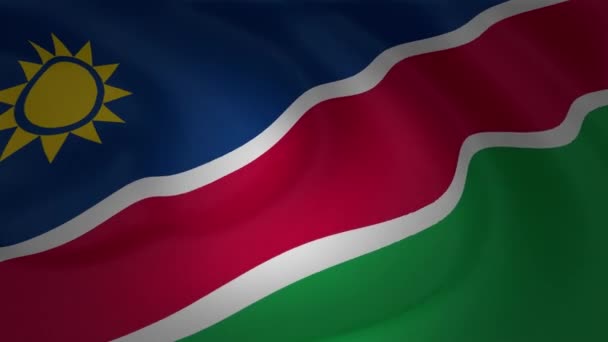 Bandeira Namíbia Uma Coleção Símbolos Nacionais — Vídeo de Stock