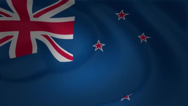 New Zealand Flag National Symbol Collection — Stock Video