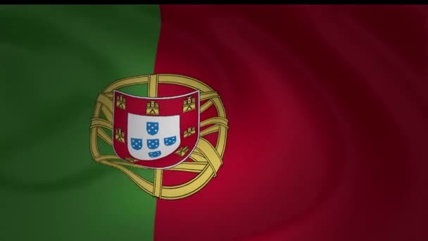 Sömlöst Looping Flagga För Portugal Samling — Stockvideo