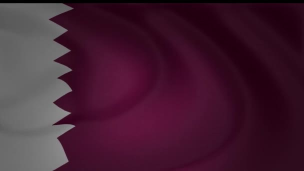 Bezproblemowo Zapętlanie Flaga Dla Kolekcji Katar — Wideo stockowe