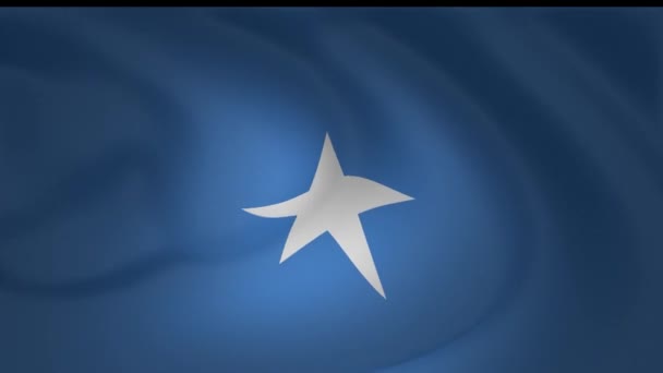 Somalia Flag Flowing Wind Collection — Stock Video
