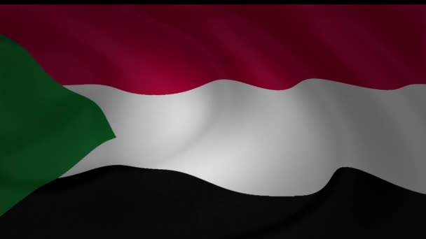 Zeitlupe Der Flagge Der Sudan Sammlung — Stockvideo