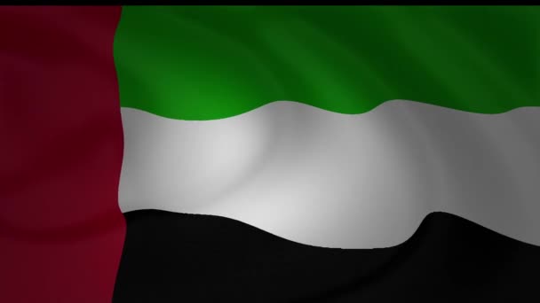 Animation d'une collection de gros plans du drapeau des Émirats arabes unis 