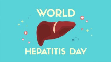 Animasyon Dünya hepatit gün arka plan toplama