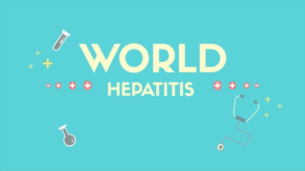 Världen Hepatit Dag Video Bakgrunden Insamling — Stockvideo