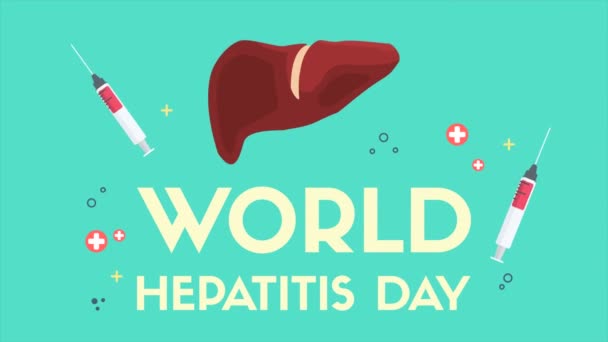 Día Mundial Hepatitis Vídeo Fondo Colección — Vídeo de stock