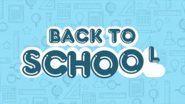 Geri okul yeşil arka plan derlemesi için animasyon