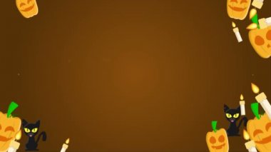 Mutlu Cadılar Bayramı günü animasyon arka plan koleksiyonu