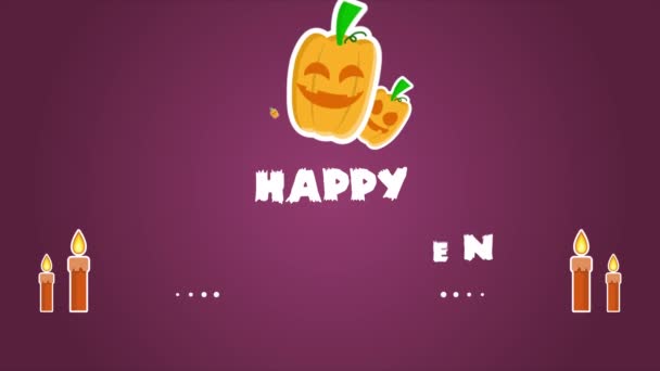 Halloween Tema Animasyon Arka Plan Topluluğu — Stok video