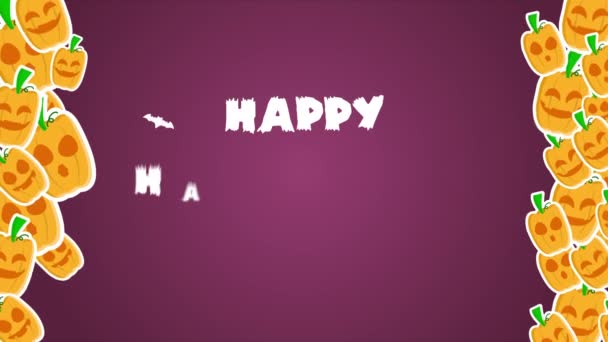 Mutlu Cadılar Bayramı Günü Animasyon Arka Plan Koleksiyonu — Stok video