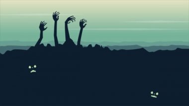 Cadılar Bayramı sorunsuz ilmekledi animasyonlu arka plan toplama