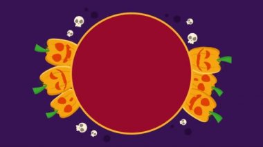 Cadılar Bayramı günü tema arka plan koleksiyonu animasyon