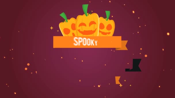 Spooky Descuento Halloween Venta Filmación Fondo Colección — Vídeo de stock