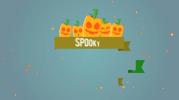 Spooky Rabatt Halloween Försäljning Footage Bakgrunden Insamling — Stockvideo