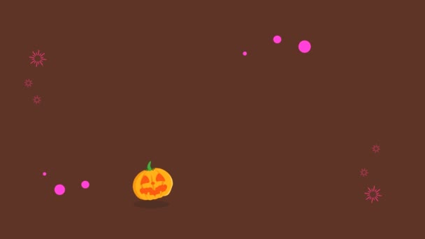 Collectie Animatie Halloween Spooky Ontwerp Banner — Stockvideo