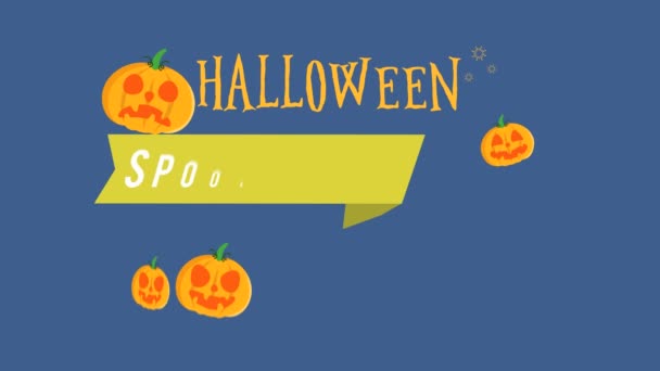Gruseliger Halloween Verkauf Bis Mit Kürbis Hintergrundsammlung — Stockvideo
