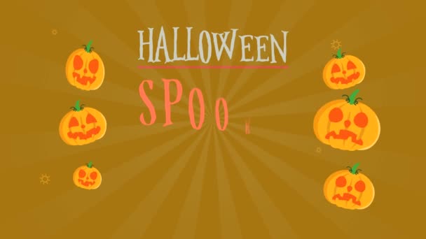 Colección Halloween Espeluznante Venta Animación Fondo — Vídeos de Stock