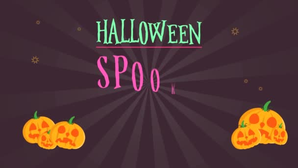 Collezione Halloween Spettrale Vendita Animazione Sfondo — Video Stock