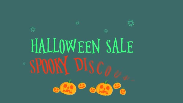 Collezione Halloween Spettrale Vendita Animazione Sfondo — Video Stock