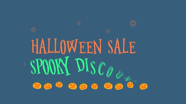 Collection Halloween Spooky Sale Animation Background — Stock Video