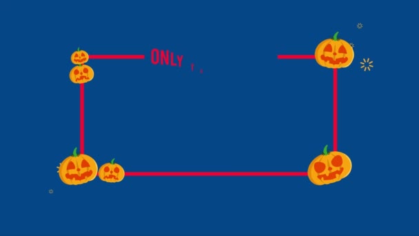 Apenas Este Strore Halloween Venda Assustador Coleção Animação Desconto — Vídeo de Stock