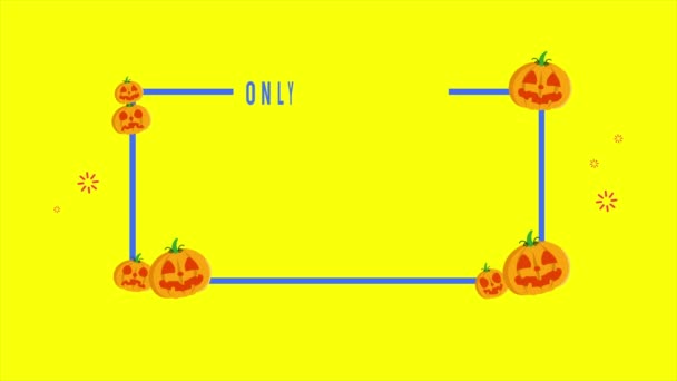 Endast Denna Strore Halloween Försäljning Spooky Rabatt Animation Collection — Stockvideo