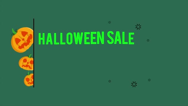 Распродажа Хэллоуин Скидкой Тематическая Анимационная Подборка — стоковое видео