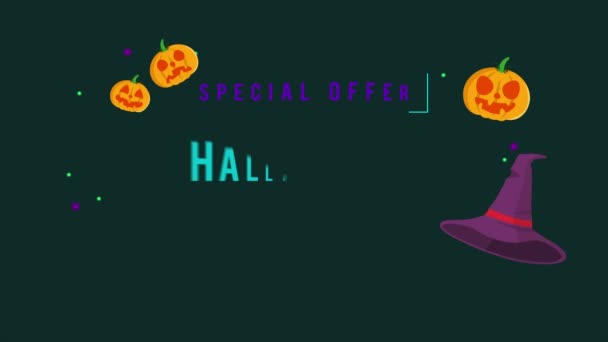 Oferta Especial Halloween Venda Apenas Esta Loja Até Coleção Animação — Vídeo de Stock