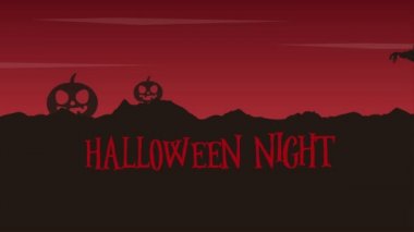 Cadılar Bayramı gecesi zombi manzara arka plan görüntüleri