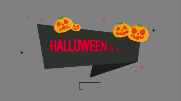 Animation Halloween Sale Only Store Shop Now Background — Stock Video