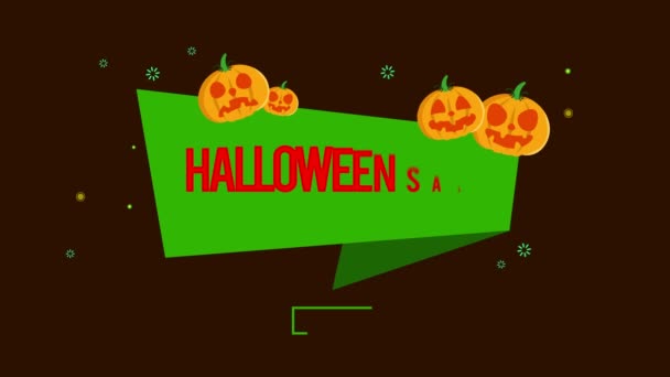 Animación Venta Halloween Solo Esta Tienda Ahora Fondo — Vídeo de stock