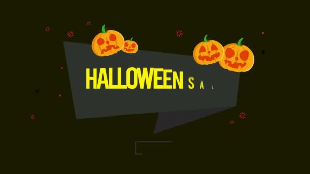 Animation Halloween Sale Only Store Shop Now Background — Stock Video