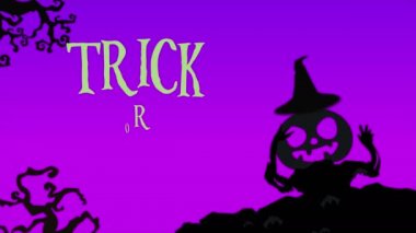 Şeker ya da numara ile kabak manzara animasyon arka plan