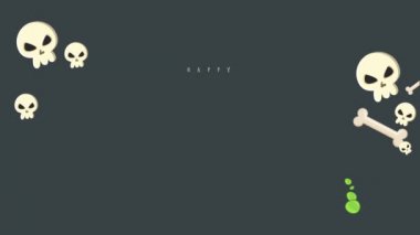 Mutlu Halloween gece parti arka plan animasyon koleksiyonu