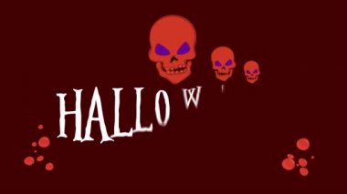 Animasyon Halloween gece parti arka plan toplama