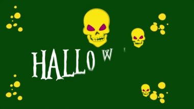 Animasyon Halloween gece parti arka plan toplama