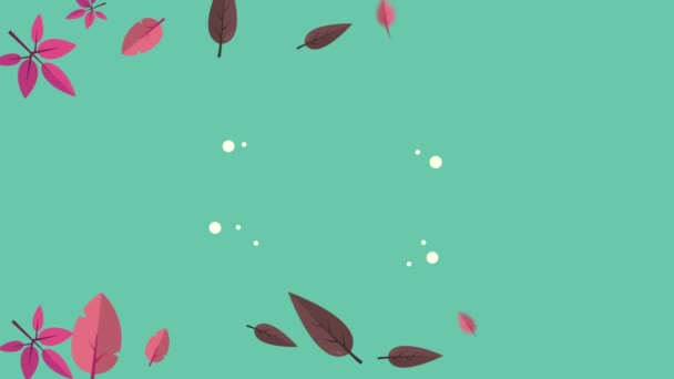 Krásný podzim Banner s listy animace kolekce