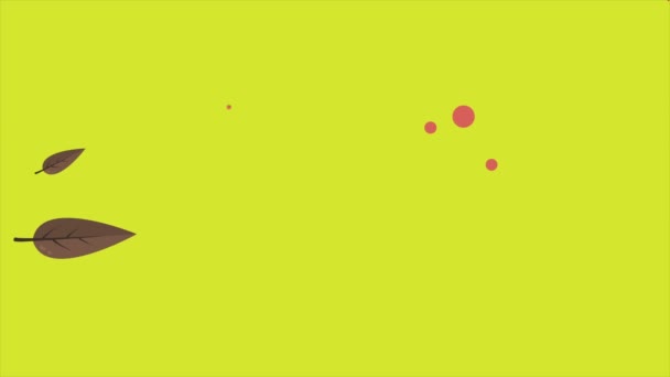 Otoño Con Hojas Animación Fondo Estilo Colección — Vídeo de stock