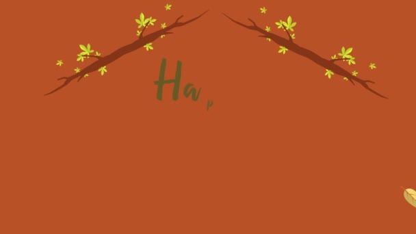 Collection Happy Autumn Animation Footage Background — Stock Video