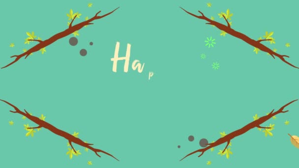 Collection Happy Autumn Animation Footage Background — Stock Video