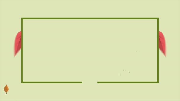 Bela Folha Olá Outono Animação Fundo Coleção — Vídeo de Stock