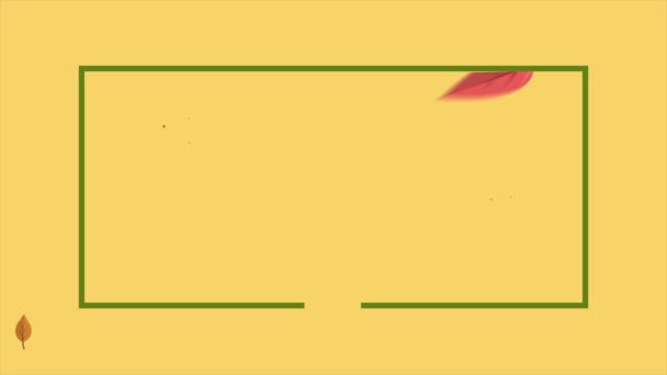 Schöne Blatt Hallo Herbst Animation Hintergrund Sammlung — Stockvideo