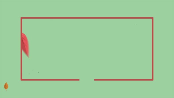 Bela Folha Olá Outono Animação Fundo Coleção — Vídeo de Stock