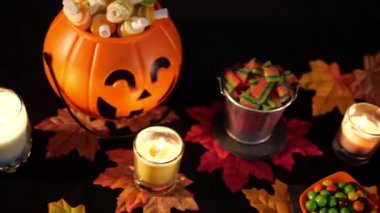 Cadılar Bayramı gün şeker animasyon koleksiyonu ile