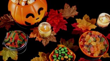 Cadılar Bayramı gün çeşitli şeker görüntüleri koleksiyonu ile