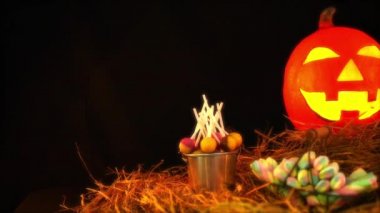 Kabak lentern Cadılar Bayramı günü koleksiyonu için animasyon
