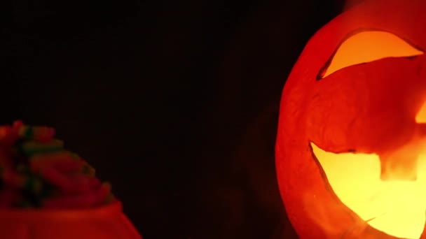 Animacja Lentern Dyni Halloween Dzień Kolekcji — Wideo stockowe