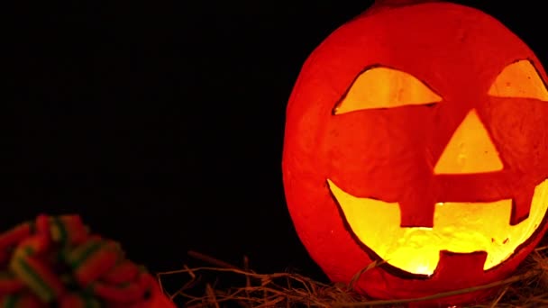 Zucca Lentern Animato Collezione Giorno Halloween — Video Stock