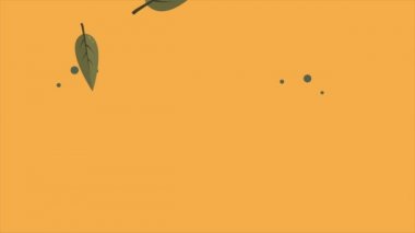 Yaprak tarzı animasyon koleksiyonu ile sonbahar günü