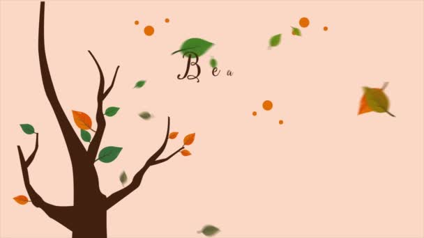 Коллекционные Съемки Осеннего Дня Красивым Листовым Фоном — стоковое видео